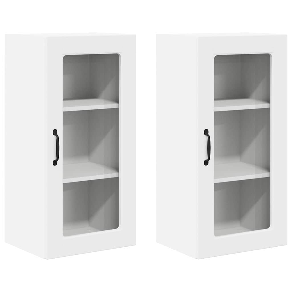 Kitchen Wall Cabinet with Shelf 2 pcs White 40 x 31 x 80 cm