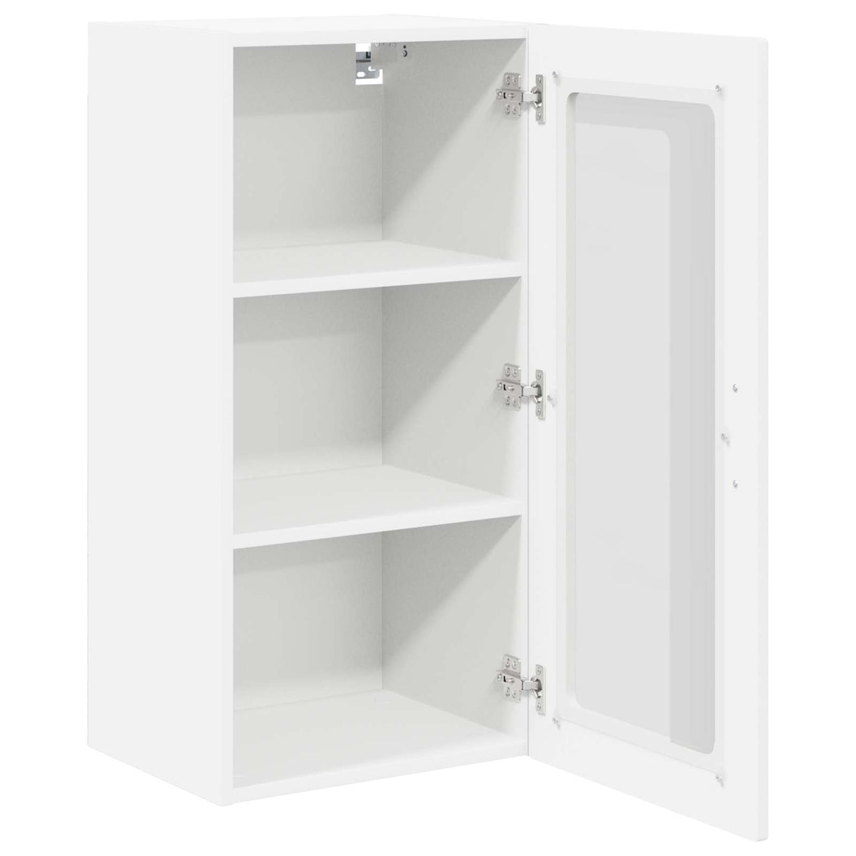 Wall Glass Cabinet LUCCA 2 pcs White 40 x 31 x 80 cm