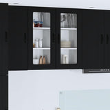 Kitchen Wall Cabinet Black 40 x 31 x 80 cm Engineered Wood
