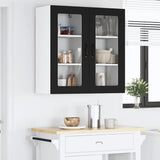 Kitchen Wall Cabinet Black 40 x 31 x 80 cm Engineered Wood - Top-Down View
