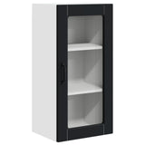 Wall Glass Cabinet LUCCA Black 40 x 31 x 80 cm Engineered Wood