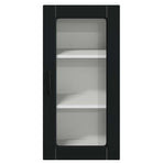 Wall Glass Cabinet LUCCA Black 40 x 31 x 80 cm Engineered Wood