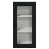 Wall Glass Cabinet LUCCA Black 40 x 31 x 80 cm Engineered Wood - Rear View
