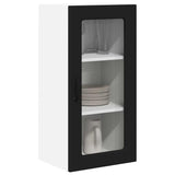 Kitchen Wall Cabinet Black 40 x 31 x 80 cm Engineered Wood - Side View