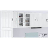Wall Glass Cabinet LUCCA High Gloss White 40 x 31 x 80 cm