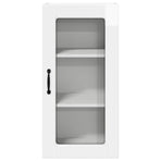 Wall Glass Cabinet LUCCA High Gloss White 40 x 31 x 80 cm