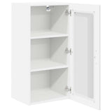 Wall Glass Cabinet LUCCA 2 pcs High Gloss White 40 x 31 x 80 cm