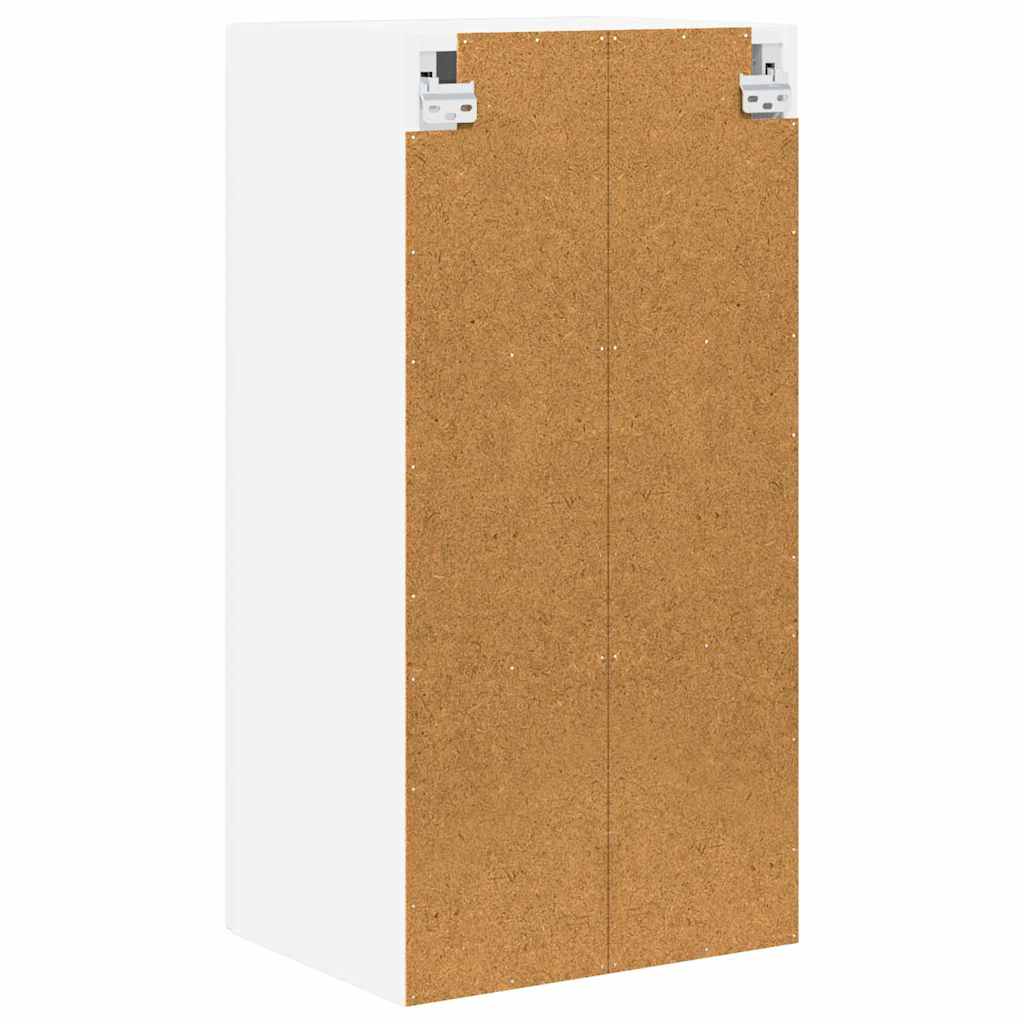 Wall Glass Cabinet LUCCA 2 pcs High Gloss White 40 x 31 x 80 cm
