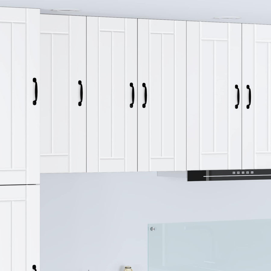 Wall Cabinet LUCCA 2 pcs White Engineered Wood