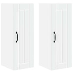 Wall Cabinet LUCCA 2 pcs White Engineered Wood