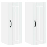 Wall Cabinet LUCCA 2 pcs White 30 x 31 x 80 cm Engineered Wood - Front View