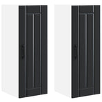 Wall Cabinet LUCCA 2 pcs Black Engineered Wood