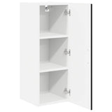 Kitchen Wall Cabinet with Shelf 2 pcs Black 30 x 31 x 80 cm - Rear View