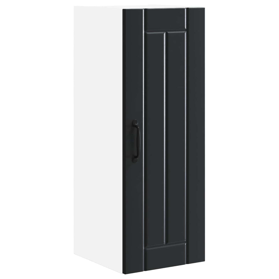 Wall Cabinet LUCCA 2 pcs Black Engineered Wood
