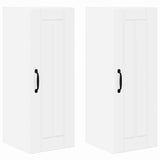 Kitchen Wall Cabinet 2 pcs High Gloss White 30 x 31 x 80 cm - Front View