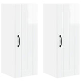 Wall Cabinet LUCCA 2 pcs High Gloss White 30 x 31 x 80 cm