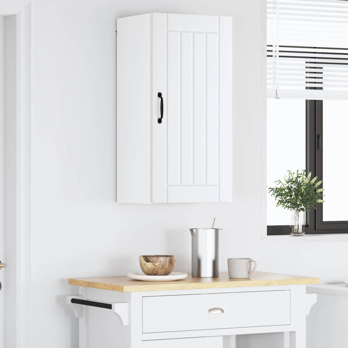 Wall Cabinet LUCCA White 40 x 31 x 80 cm Engineered Wood