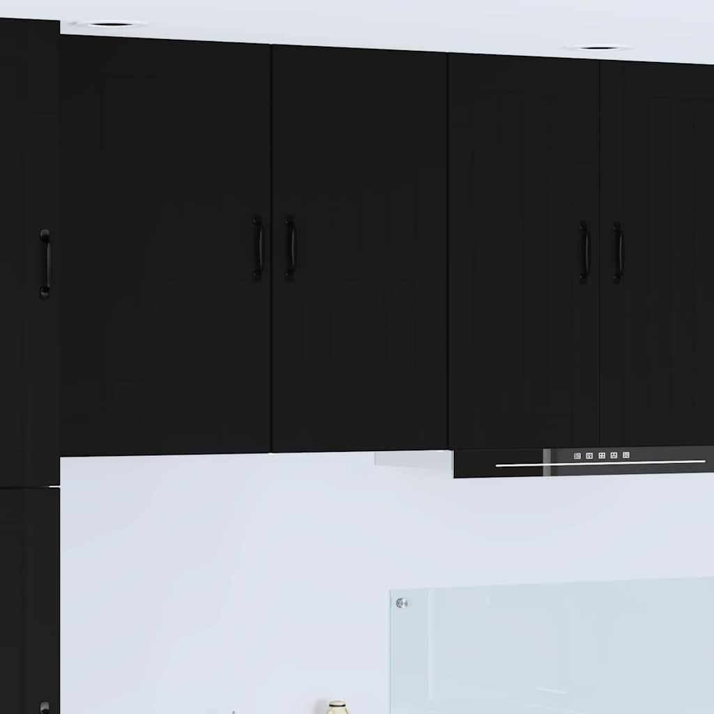 Kitchen Wall Cabinet Black 40 x 31 x 80 cm Engineered Wood