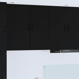 Kitchen Wall Cabinet Black 40 x 31 x 80 cm Engineered Wood