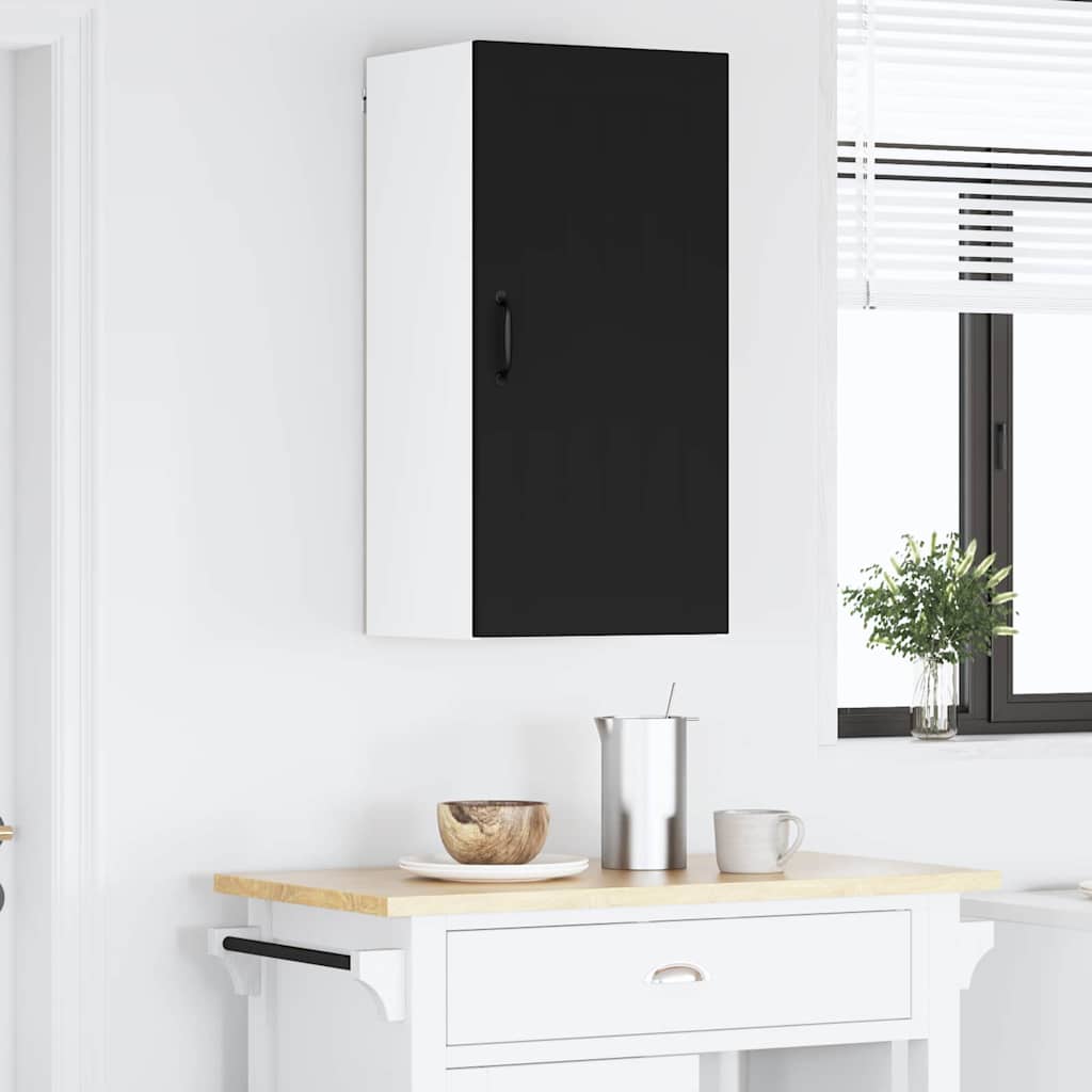 Kitchen Wall Cabinet Black 40 x 31 x 80 cm Engineered Wood