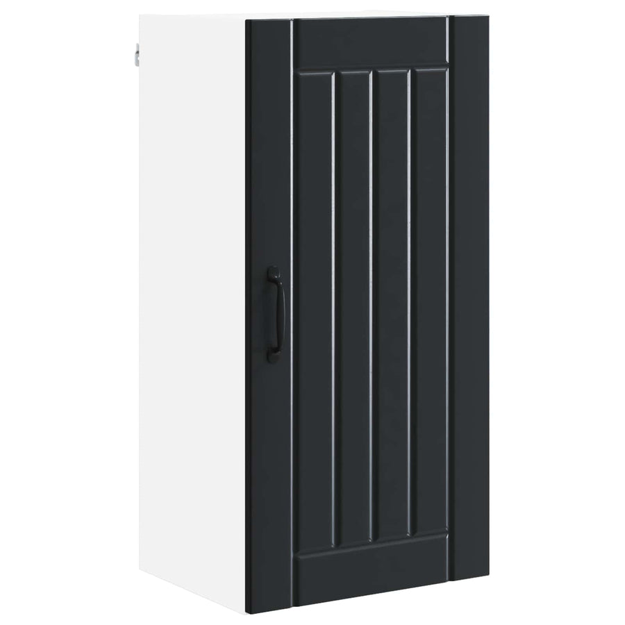 Wall Cabinet LUCCA Black 40 x 31 x 80 cm Engineered Wood