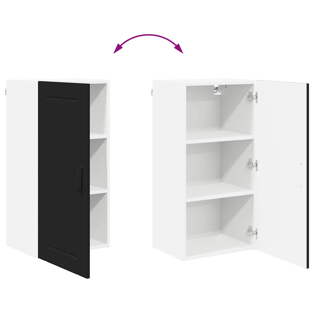Kitchen Wall Cabinet Black 40 x 31 x 80 cm Engineered Wood