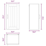 Wall Cabinet LUCCA Black 40 x 31 x 80 cm Engineered Wood