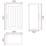 Wall Cabinet LUCCA White 50 x 31 x 80 cm Engineered Wood