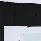 Kitchen Wall Cabinet Black 50 x 31 x 80 cm Engineered Wood