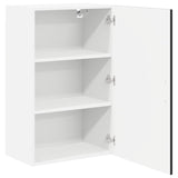 Kitchen Wall Cabinet Black 50 x 31 x 80 cm Engineered Wood - 45-Degree Angle