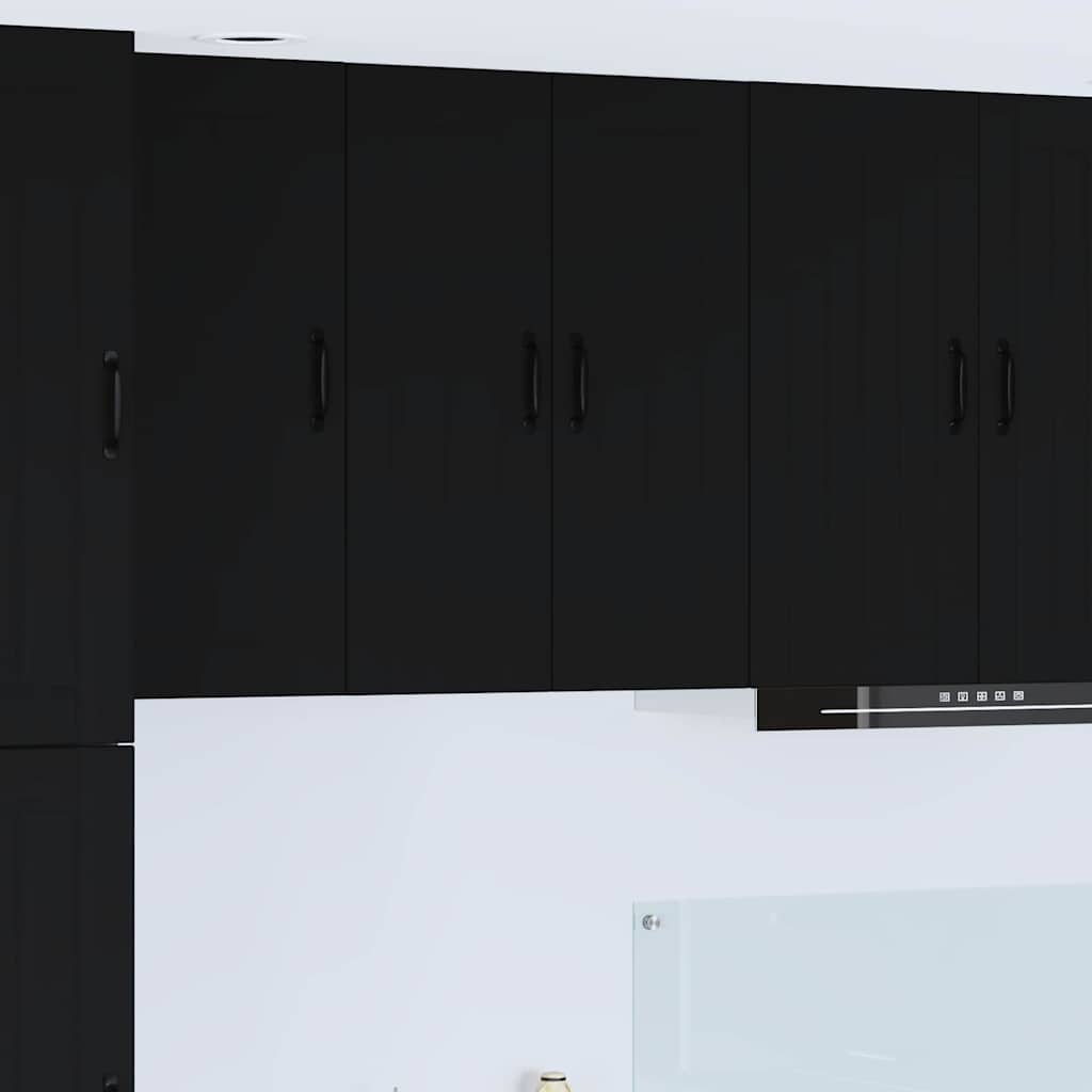 Kitchen Wall Cabinet Black 60 x 31 x 80 cm Engineered Wood