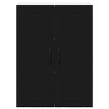 Kitchen Wall Cabinet Black 60 x 31 x 80 cm Engineered Wood - Rear View