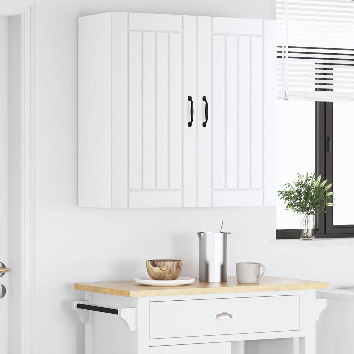 Wall Cabinet LUCCA White 80 x 31 x 80 cm Engineered Wood