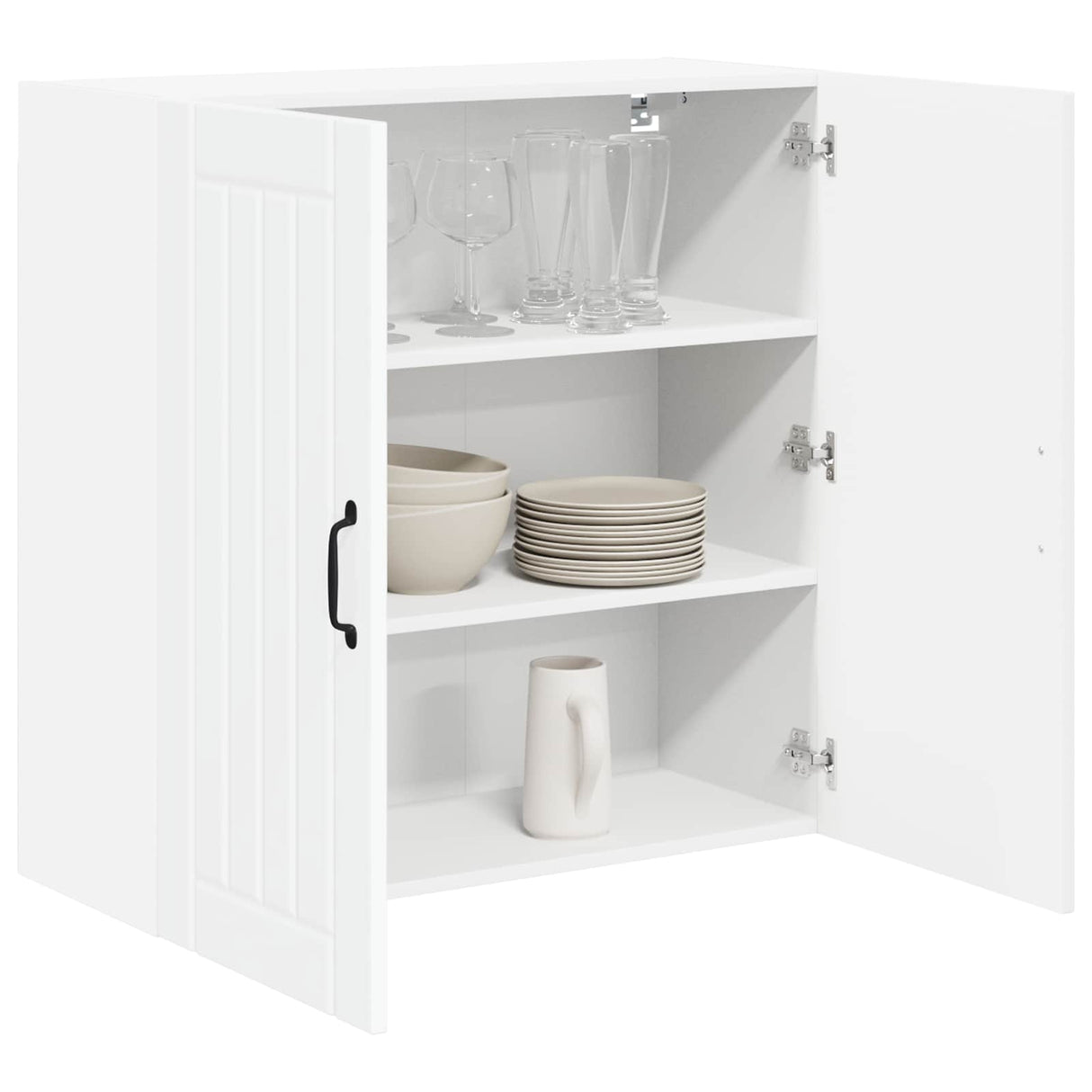 Wall Cabinet LUCCA White 80 x 31 x 80 cm Engineered Wood
