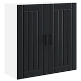 Wall Cabinet LUCCA Black 80 x 31 x 80 cm Engineered Wood - Front View
