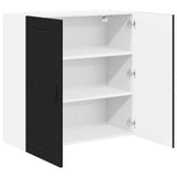 Kitchen Wall Cabinet Black 80 x 31 x 80 cm Engineered Wood - 45-Degree Angle