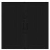 Kitchen Wall Cabinet Black 80 x 31 x 80 cm Engineered Wood - Rear View