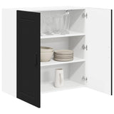 Kitchen Wall Cabinet Black 80 x 31 x 80 cm Engineered Wood - Side View