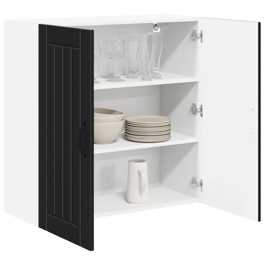 Wall Cabinet LUCCA Black 80 x 31 x 80 cm Engineered Wood
