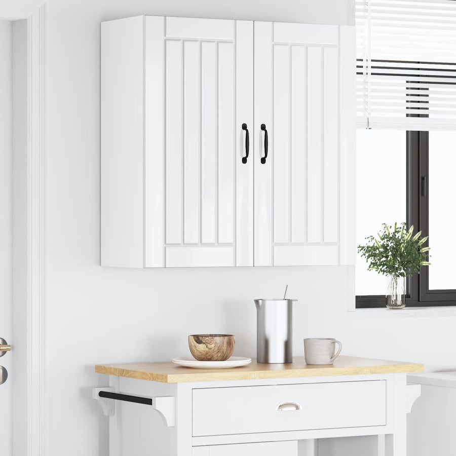 Wall Cabinet LUCCA High Gloss White 80 x 31 x 80 cm