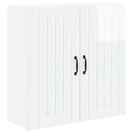 Wall Cabinet LUCCA High Gloss White 80 x 31 x 80 cm