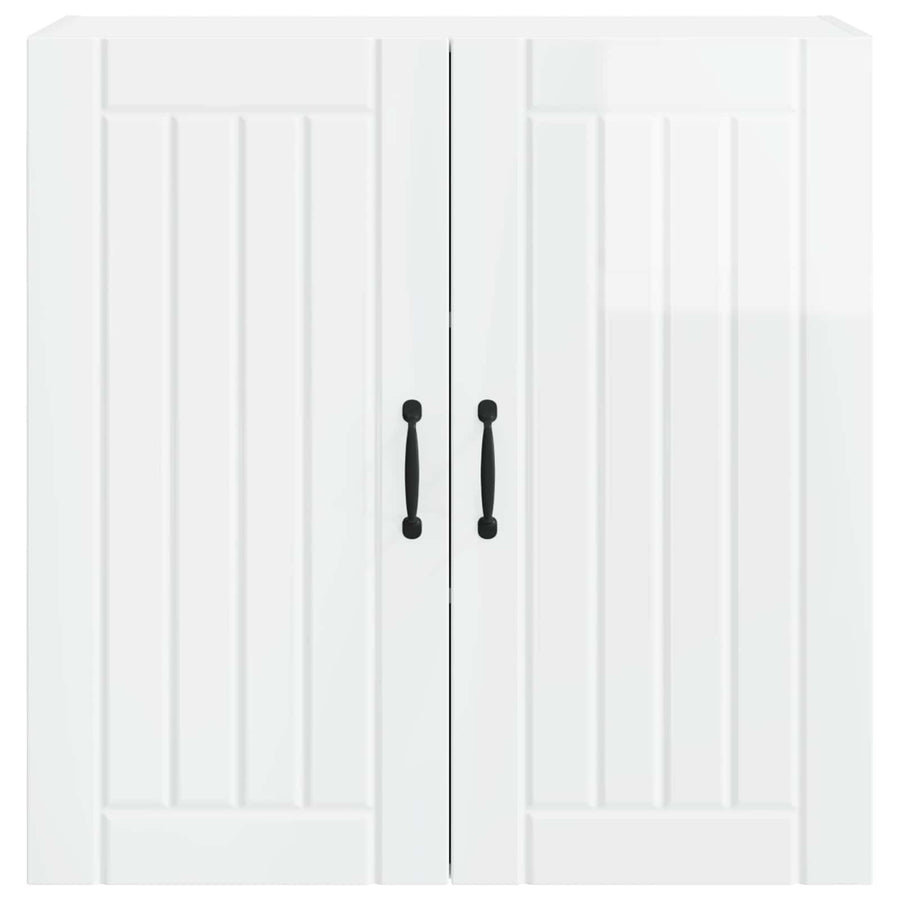 Wall Cabinet LUCCA High Gloss White 80 x 31 x 80 cm