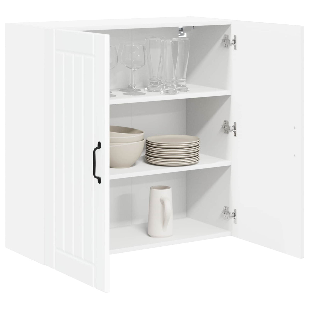 Wall Cabinet LUCCA High Gloss White 80 x 31 x 80 cm