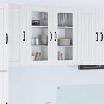 Wall Glass Cabinet LUCCA White 80 x 31 x 80 cm Engineered Wood