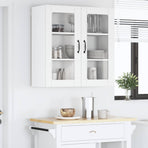 Wall Glass Cabinet LUCCA White 80 x 31 x 80 cm Engineered Wood