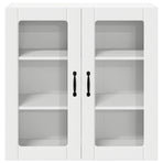 Wall Glass Cabinet LUCCA White 80 x 31 x 80 cm Engineered Wood