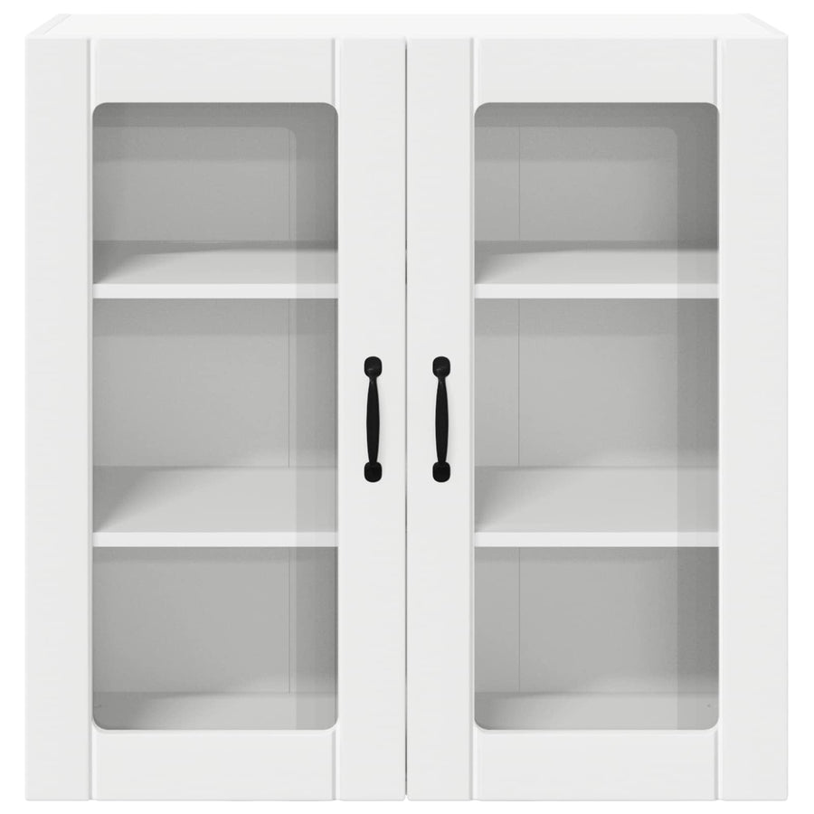 Wall Glass Cabinet LUCCA White 80 x 31 x 80 cm Engineered Wood