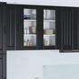 Wall Glass Cabinet LUCCA Black 80 x 31 x 80 cm Engineered Wood