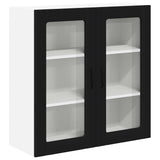 Kitchen Wall Cabinet Black 80 x 31 x 80 cm Engineered Wood - Front View