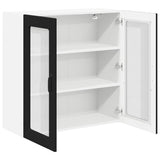 Kitchen Wall Cabinet Black 80 x 31 x 80 cm Engineered Wood - 45-Degree Angle